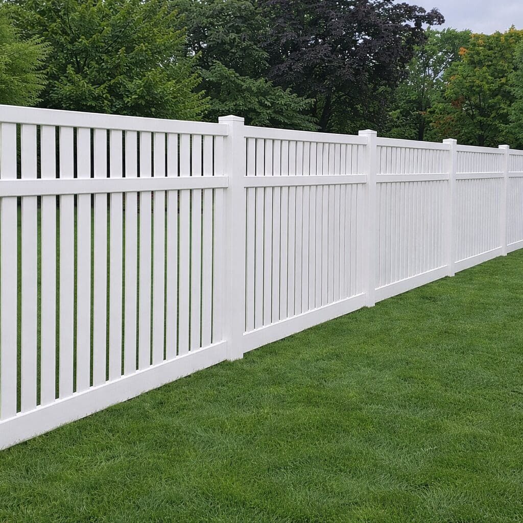 White Custom Vinyl Fence